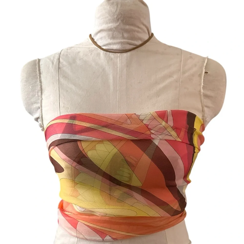 Emilio PUCCI silk chiffon scarf or stole - Picture 4 of 8